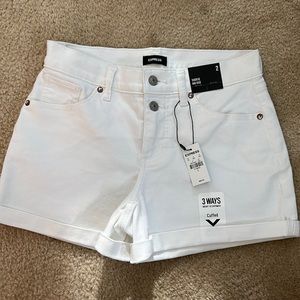 Express Shortie Mid Rise Shorts - NWT
